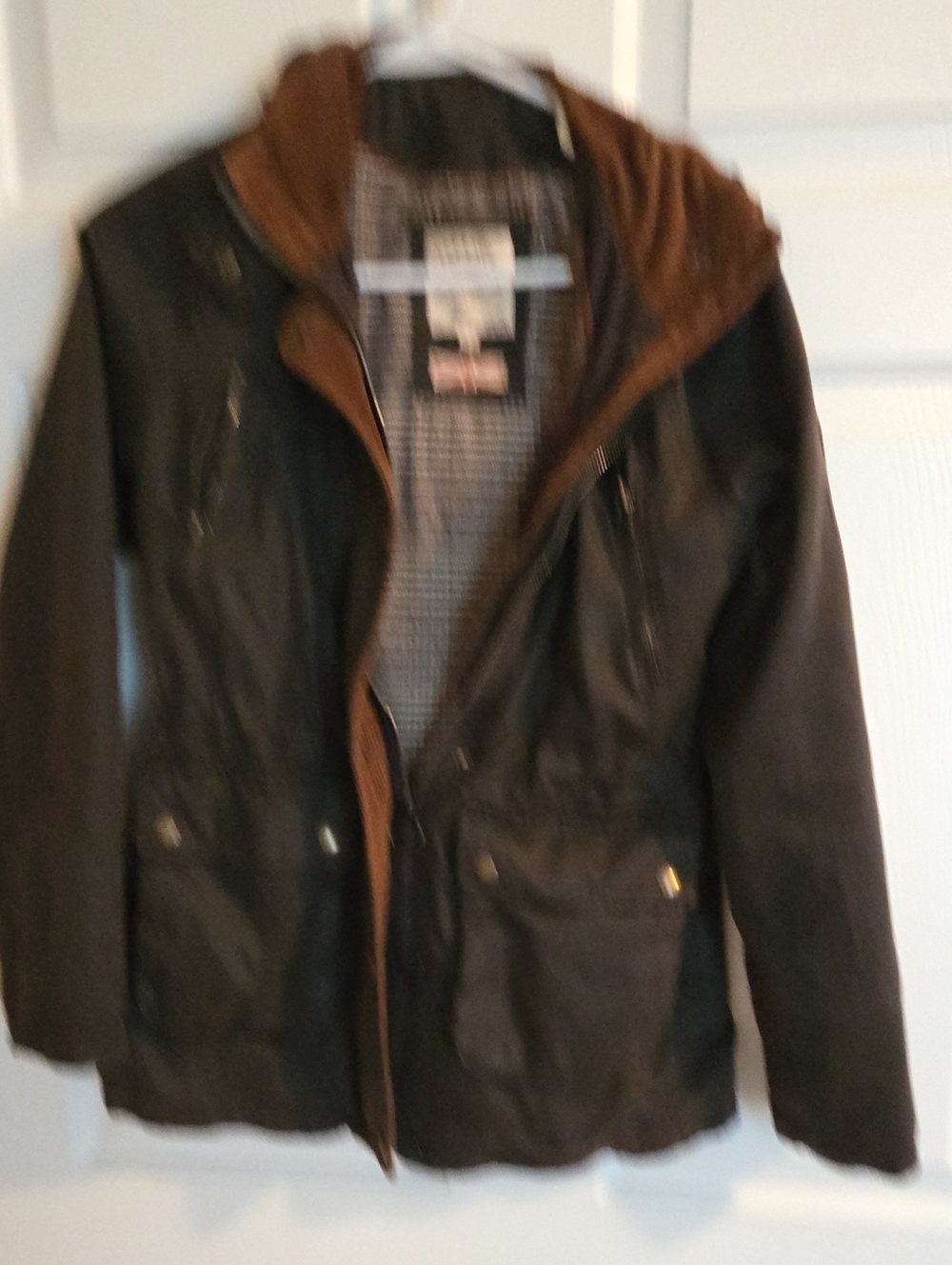 Fat Face Brown Utility Jacket with Hood. Brown. Size 2.